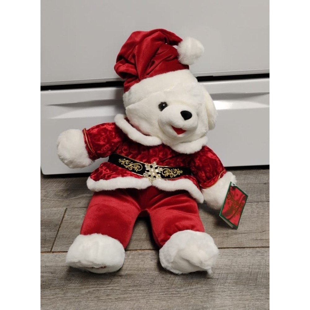 Snowflake DanDee MILLENNIUM Teddy Bear 2000 Boy Red Outfit Christmas Holiday 20”